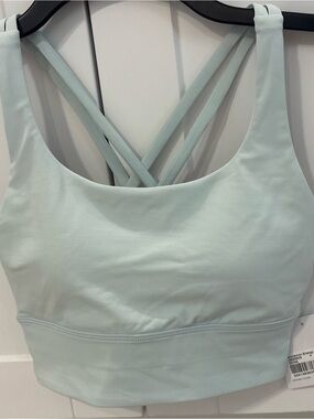 Lululemon Energy longline bra - color ocean air - size 4